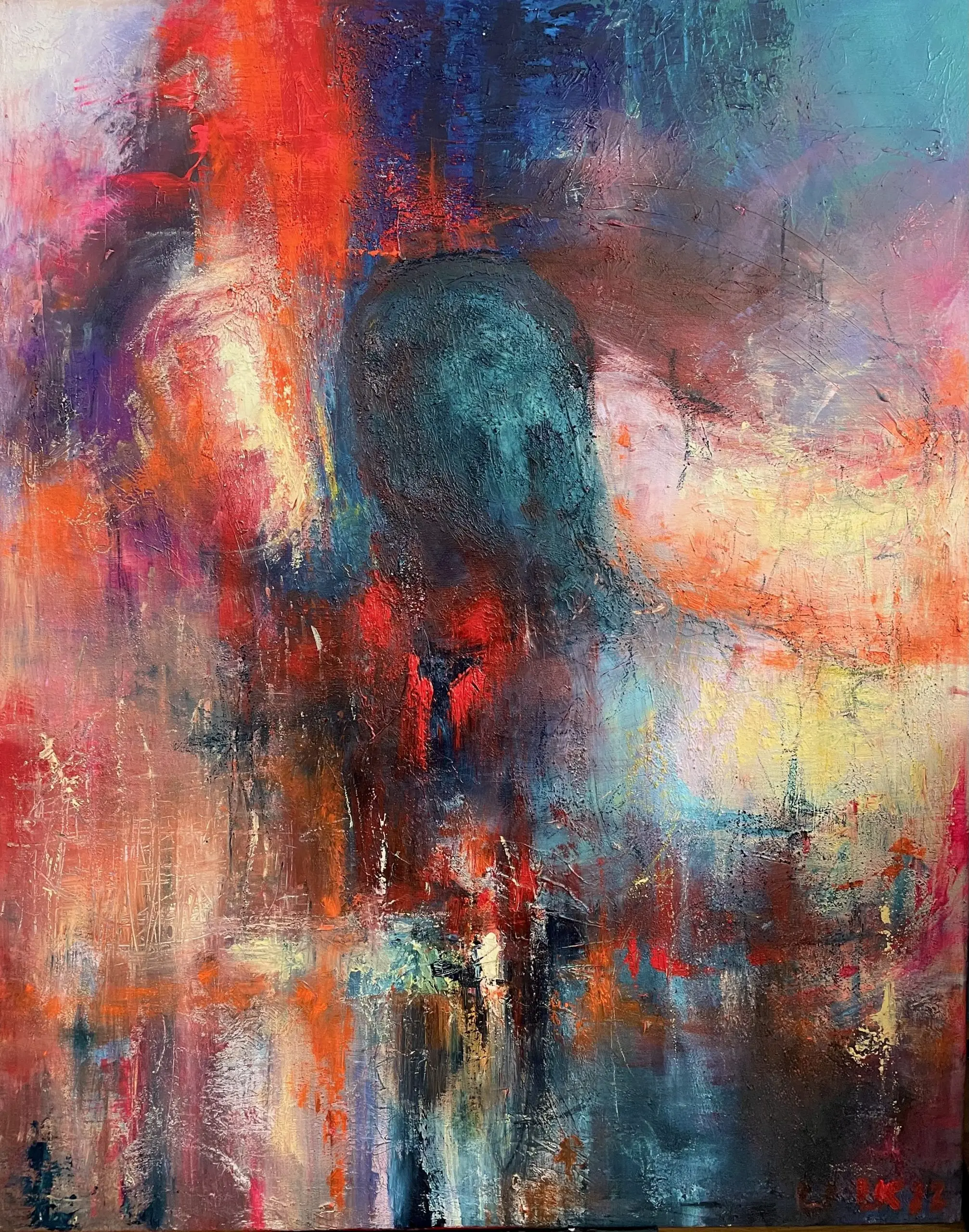 Abstraktní obraz „Eternity“ od Lenky Kozlíkové — akryl na plátně
